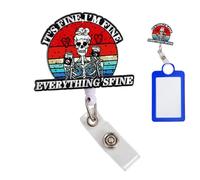 Portabadge retrattile ,bobine di badge retrattili - Clip per cordino rotante per porta badge cartone animato | Morsetto colorato per badge identificativo infermiere, porta bad