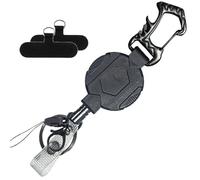 Portabadge Retrattile con Portachiavi - Portabadge Retrattile Con Moschettone - Clip per Identificazione per Attività all'Aperto Escursionismo Trekking
