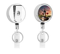 Portabadge retrattile in legno per bottiglia di vino, con robusta clip a coccodrillo, portachiavi per infermieri, insegnanti, ufficio, lavoro, donne, regalo