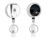 Portabadge retrattile per auto sotto la notte, grazioso porta badge infermieristico con robusta clip a coccodrillo, portachiavi per infermieri, insegnanti, ufficio, lavoro, donne, regalo