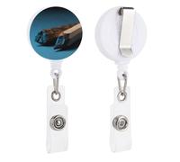 Portabadge retrattili a matita rotta, con portachiavi e clip, porta badge con nome, per impiegati, dottori, infermieri