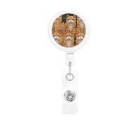 Portabadge retrattili con gatti arancioni, resistenti, retrattili, con clip per cintura, clip per badge identificativo, portachiavi, porta carte d'identità, per infermiere, insegnanti, forniture per