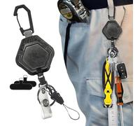 Portabadge Retrattili,Porta Badge ID con Moschettone e Linguette per Telefono | Protezione Caduta Per Escursionismo E