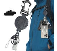 Portabadge Retrattili, Portacellulare Retrattile Antifurto e Anticaduta, Portachiavi Identificazione per Escursionismo Alpinismo Arrampicata