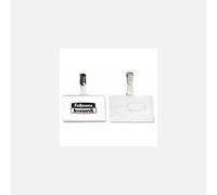 Fellowes L460 Portabadge Pocket Clip in Plastica, Confezione da 100 Pezzi, Trasparente
