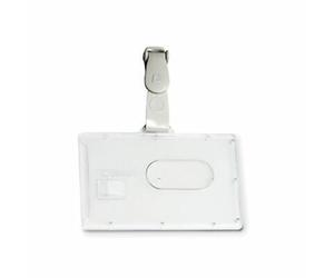 Portabadge Rigido Pocket L460 53X85Mm C/Clip In Plastica Cf 100 Pz