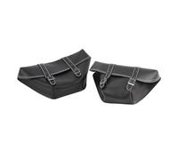 Portabagagli 1 Paio Di Borse Laterali Per Moto In Pelle PU Classiche Per Moto Per Cafe Racer Per CB Per Custom Per Stile Giapponese Posteriore Portapacchi(Nero)