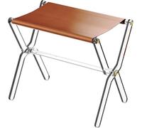 Portabagagli Pieghevole Portabagagli for la camera degli ospiti - Portavaligia pieghevole trasparente di lusso con un ripiano in pelle intera for la camera da letto dell'hotel, può contenere U