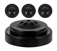 Portabandiera da Scrivania Mini 8 Fori in Plastica Nero 4 Pezzi
