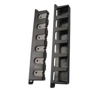 Portabanna da pesca da parete con slot dedicati per più canne, design verticale compatto per ottimizzare lo spazio in garage o aree di pesca domestiche (nero A)