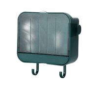 Portabarra a Parete con Supporto Per Barra per Piatto Doccia Con Coperchio Portabarra Autodrenante Senza Vassoio Per Barra Di Perforazione Per Lavabo Vasca Da Bagno (Green)