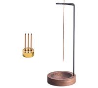 Portabastoncini di Incenso 2 in 1, Bruciatore di incenso invertito, Porta Incenso per Bastoncini in Legno con Bobina Cono,Portaincenso a 9 fori Bruciatore di Incenso per la Meditazione Yoga Ufficio