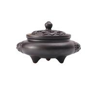 Portabastoncini di incenso,Bruciatore di incenso in ceramicaPortaincenso Stile cinese retrò Treppiede a tre gambe Bruciatore di incenso in legno di sandalo Decorazioni for la casa desktop Ornamenti Po