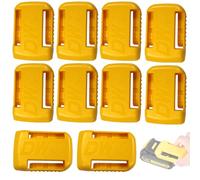 Portabatteria 10 PCS, per Supporto per Batteria al Litio DeWalt con Staffa per Fori per Viti Svasati, Clip per Batteria Coperchio Antipolvere Batteria ABS