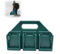 Portabatteria a 6 slot per Makita 18V LXT, portatile e robusto, organizer compatto per una facile conservazione e trasporto, ideale per borse degli attrezzi e cantieri, accesso rapido (verde2)