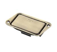 Portabatterie in acciaio inox 9V per chitarra elettronica con pulsante ad accesso rapido