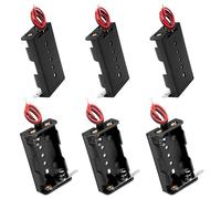 Portabatterie per AA di Plastica Custodia di Supporto per Batterie 1.5V con Interruttore e Connessione Cavo 2 Pezzi