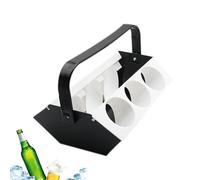 Portabevande con manico, borsa termica portatile per birra con scomparto | Organizer con 6 scomparti per bevande, per campeggio, picnic, pesca, escursionismo, escursioni, sport, giardino