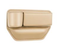 Portabevande Console Centrale Per La Tasca Portaoggetti Interna Dell'auto In Pelle L'organizzatore Degli Spazi Sedili La Console Multifunzione Portabicchieri Portabottiglie(Beige-Left)