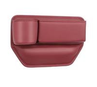 Portabevande Console Centrale Per La Tasca Portaoggetti Interna Dell'auto In Pelle L'organizzatore Degli Spazi Sedili La Console Multifunzione Portabicchieri Portabottiglie(Red-Left)
