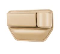 Portabevande Console Centrale Per La Tasca Portaoggetti Interna Dell'auto In Pelle L'organizzatore Degli Spazi Sedili La Console Multifunzione Portabicchieri Portabottiglie(Beige-Right)