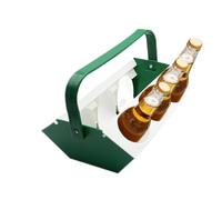 Portabevande da viaggio per birra - Portabevande a 6 scomparti, ṕortabevande portatile con maniglia, scomparto termico isolato, contenitore refrigerante per bevande, ideale ṕer viaggi all'aperto, camp