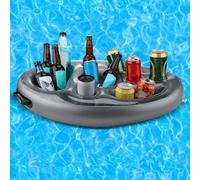 Portabevande galleggiante gonfiabile, grande portabevande da piscina a 8 fori for servire bevande, insalata e frutta a buffet, grande capacità for feste in spiaggia all'aperto