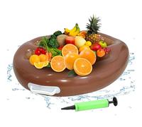 Portabevande galleggiante per piscina - 9 fori - Tazza gonfiabile | Organizer per bevande grande con vaschetta pieghevole per pompa all'aperto Whirlpools Deck Famiglia Viaggi Compleanno Picnic Piscina