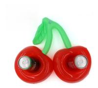 Portabevande gonfiabile per piscina, a forma di ciliegia, per 2 bicchieri | Simpatico sottobicchiere galleggiante per lago, spiaggia, bar sull'acqua, feste in giardino