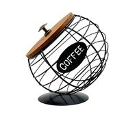 Portabevande per bancone, porta cialde caffè, grande organizzatore per la stazione di caffè, contenitore per cialde di caffè, in metallo, decorazione bar, nero, taglia piccola (grigio, taglia unica)