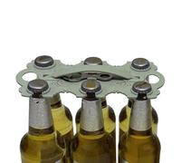 Portabevande - Porta bevande con manico per 6 tazze, attrezzatura da asporto per bevande, strumento per aprire bottiglie per campeggio, , spiaggia, picnic, barbecue