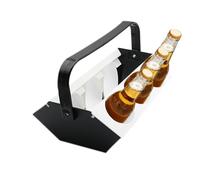 Portabevande portatile - Vassoio per il trasporto della birra con scomparto per il ghiaccio, 6 scomparti per bevande, refrigeratore isolato con manico, mantiene fredde le lattine e le bottiglie per