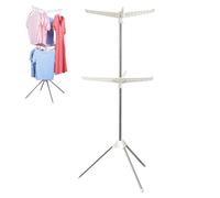 Portabiancheria con treppiede, in acciaio inox, pieghevole, stendibiancheria multiuso, treppiede pieghevole, stendibiancheria portatile, per vestiti