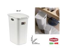 Stefanplast Elegance Porta Biancheria, Bianco, 28.5 x 39 x 54 cm