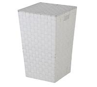 Portabiancheria in Resina BIANCO 60 Litri Simil Rattan DUPLAST
