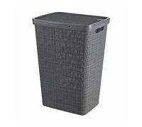 PORTABIANCHERIA "JUTE" KETER NERO - 43X34X60 CM