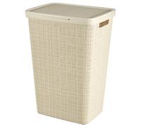 Portabiancheria jute laundry hamper bianco cm43x34x60