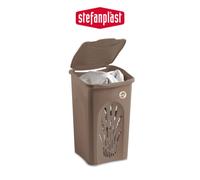 Stefanplast Portabiancheria Traforato l. 50, Tortora cm 37x37x56h cod 70118