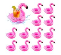 Portabibite Gonfiabile,12 Pezzi Set Portabicchieri Gonfiabile,Sottobicchieri Gonfiabili Fenicottero,Gonfiabili Piscina Portabicchieri per la Festa in Piscina Divertimento Acquatico Spiaggia Estiva (A)