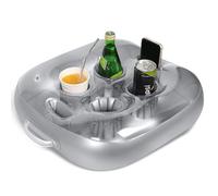 Portabibite Gonfiabile, Portabevande con 6 Fori, Vassoio Galleggiante per Piscina, Portabevande per Piscina, per Feste, Spiaggia, Feste a Tema, Bar, Bottiglia Spuntini Bevanda Bibità Vino Birra