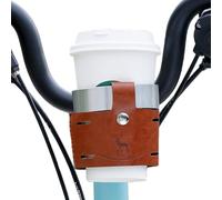 Portabicchiere Per Bici Da Manubrio,Leghe Di Alluminio Con Copertura In Pelle - Portabicchieri Gabbia Per Borraccia Da Bicicletta - Per Bottiglia D'Acqua Strada Città Ciclismo Scooter Elettrico Uomini