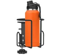 Portabicchieri - 12,5 cm Supporto da scrivania con clip in metallo, organizer sicuro per bevande con manico per scaffali, tavoli, comodini, per bottiglie a portata di mano a casa, in cucina, in