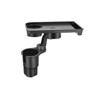 Portabicchieri auto Vassoio Portabicchieri Per Auto 2 In 1 - Piano Girevole A 360°, Con Base Stabile E Slot Per Telefono, Accessorio Interno