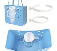 Portabicchieri con foro per borsa da spiaggia da 2 pezzi, semplici e moderni accessori per borse, dimensioni moderate, non facili da danneggiare. Un buon aiuto per lo stoccaggio, adatto per l'uso in