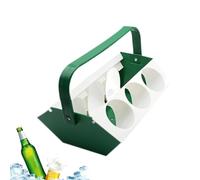 Portabicchieri con Manico - Vassoio Portabirra Portatile con Scomparto per Ghiaccio - Supporto da 6 Posti per Trasporto Bevande | per Viaggi, Picnic, , Escursioni, Trekking, Sport, Eventi, Barbecue in