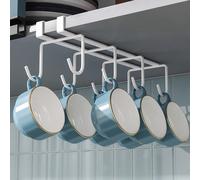 Portabicchieri da Appendere Sotto Armadio con 8 Ganci No Trapano Organizzatore S