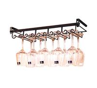 Portabicchieri da appendere sotto l'armadietto del vino, in metallo, per 10 calici, stile vintage