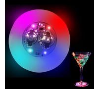 Portabicchieri da auto a LED, sottobicchieri luminosi con 7 colori luminescenti, inserto impermeabile per interni a LED, luci d'atmosfera per interni e ricarica USB, accessori per sottobicchiere