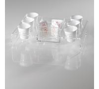 Portabicchieri da Caffè 6 posizioni COFFE BOX 29x20xh7 cm In Plexi trasparente trasparente
