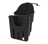 Portabicchieri da ciclismo con supporto per telefono integrato, stabile portabottiglie per moto e veicoli elettrici, design di facile accesso, nero (manubrio O)